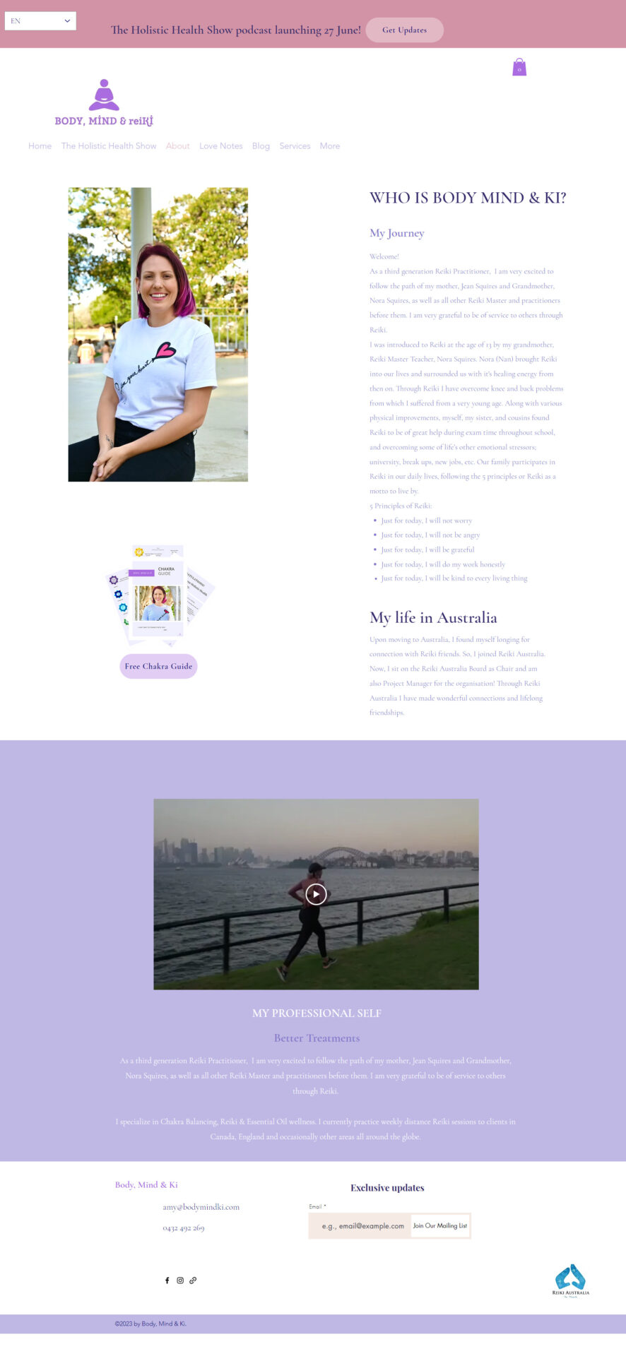 Wix Website Design for Reiki