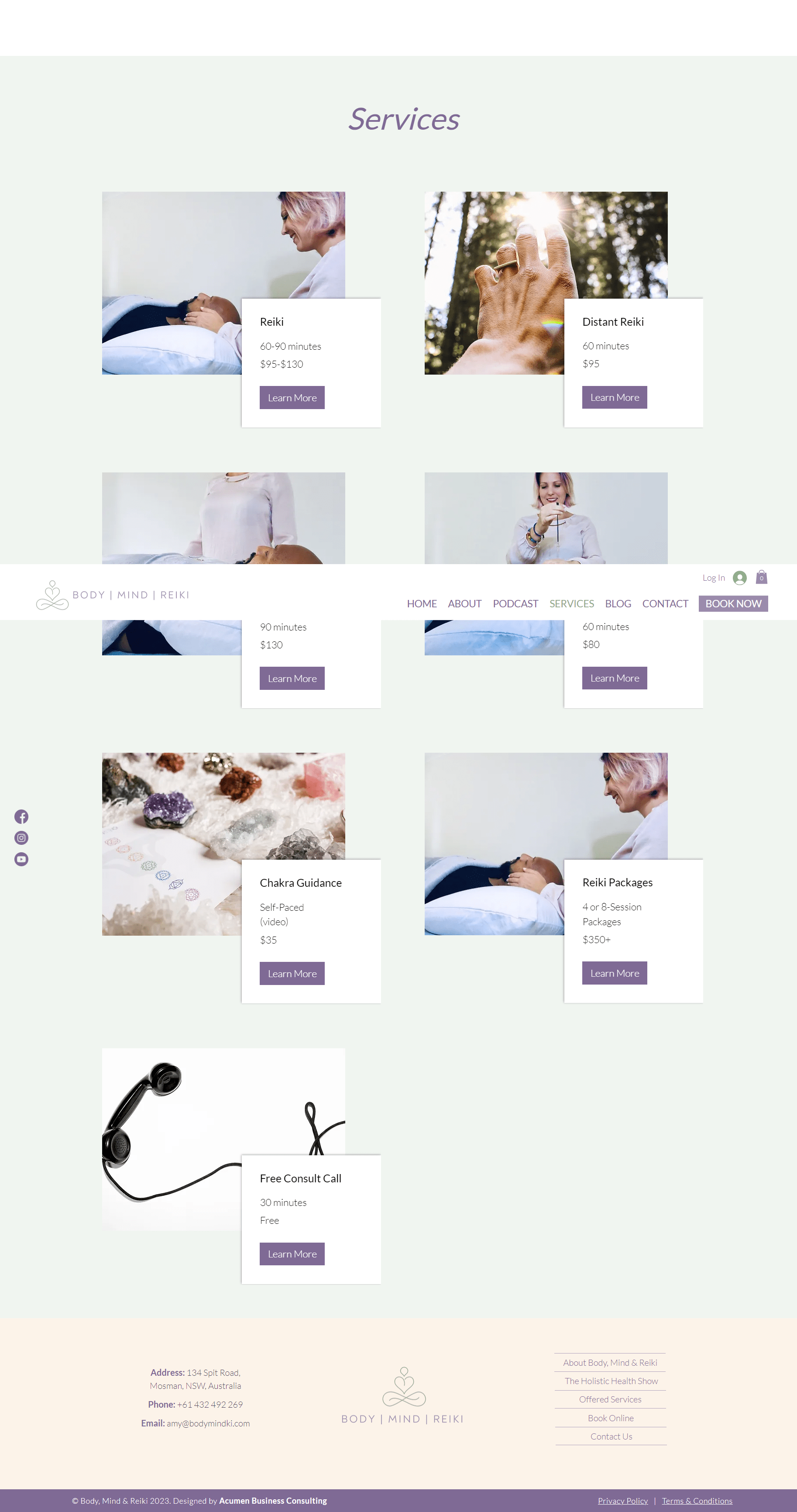 Wix Website Design for Reiki