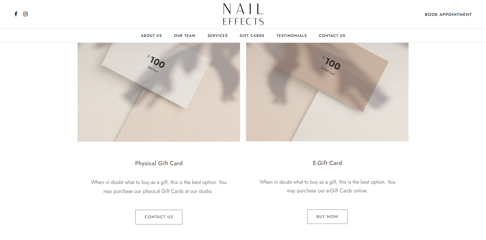 Nail Salon Website Design
